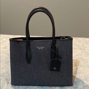 Kate Spade Black Structured Tote Bag
